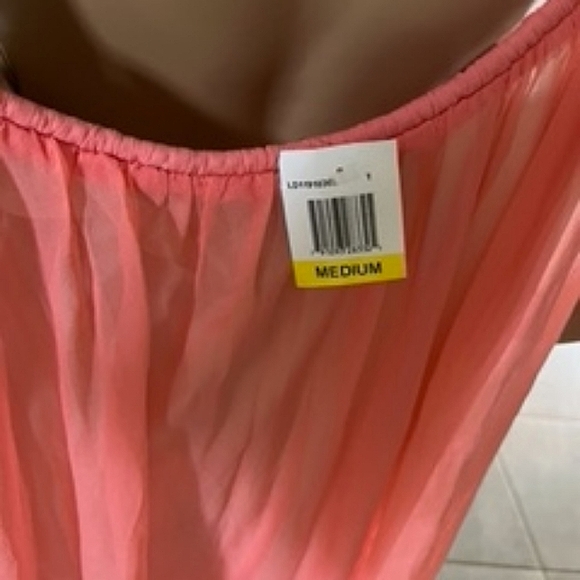 Elizabeth and James Sexy Coral Silk Spaghetti Strap Dress  Size M     NWT - Picture 10 of 13